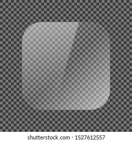 Vector icon glare effect for mobile app logo. Realistic plastic or acrilyc sheet