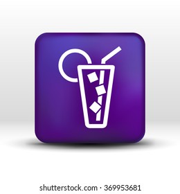 Vector icon of glass with a cocktail.