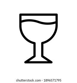 Vector icon of glass and include ice cube.  simple design for graphics, logos, websites, social media, UI, mobile apps, EPS10