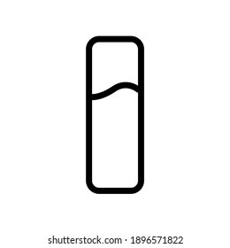 Vector icon of glass and include ice cube.  simple design for graphics, logos, websites, social media, UI, mobile apps, EPS10