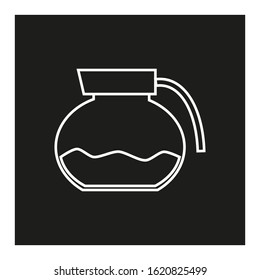 vector icon, glass jar shape with coffee