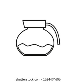vector icon, glass jar shape with coffee