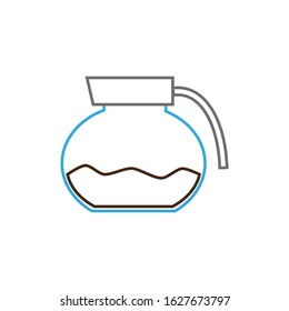 vector icon, glass jar shape with coffee