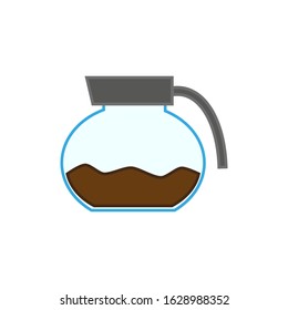 vector icon, glass jar shape with coffee