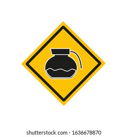 vector icon, glass jar shape with coffee