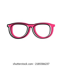 Icono vector de gafas. Símbolo de gafas de sol en el estilo de dibujos animados.