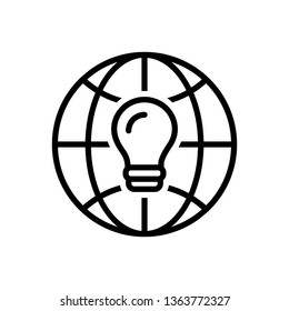 Vector icon for global thinking