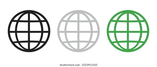 Un ícono de Vector de un símbolo mundial alcance global conectividad internacional conciencia global y unidad