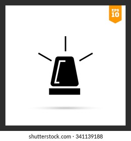 Vector icon of glowing roof  flashing light