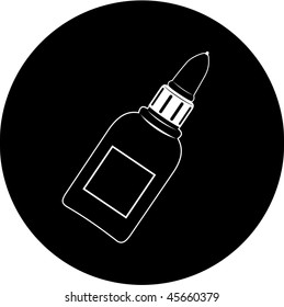 vector icon of glue bottle