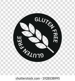 Vektorsymbol. Symbol für glutenfreies Produkt. Festes Symbol.