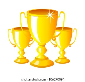 vector icon gold trophy