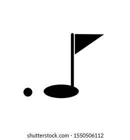 Vector icon of golf. Golf course symbol icon on eps 10