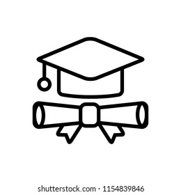 Vector icon for  graduate  degree