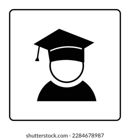 El icono vector de un tacto de graduación