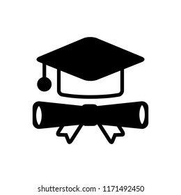 Vector icon for gradute degree