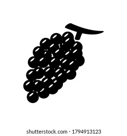 Vector Icon Grape, Silhouette, For Logo and Symbol