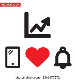 Vector icon graph 10 EPS