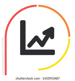 Vector icon graph 10 EPS . Lorem Ipsum Illustration design