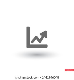 Vector icon graph 10 EPS . Lorem Ipsum Illustration design