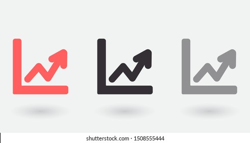 Vector icon graph 10 EPS . Lorem Ipsum Illustration design