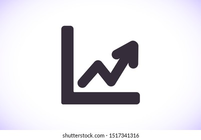 Vector icon graph 10 EPS . Lorem Ipsum Illustration design
