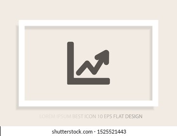 Vector icon graph 10 EPS . Lorem Ipsum Illustration design