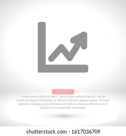 Vector icon graph 10 EPS . Lorem Ipsum Illustration design