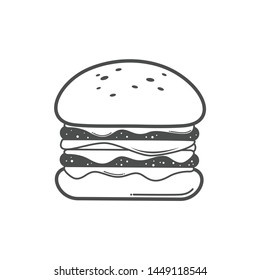 Vector icon or graphic design element with fast food theme