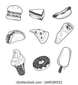 Vector icon or graphic design element with food theme