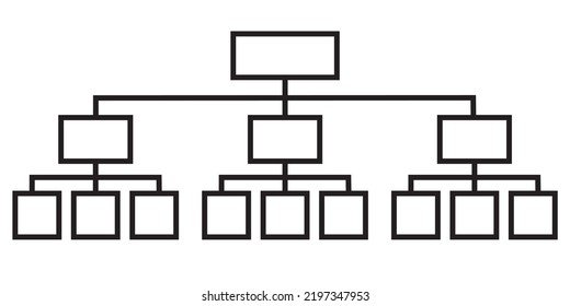 vector icon graphic organization, Org Hierarchy, organization chart icon, Project team. Project management, Team structure, Corporate hierarchy, sitemap Data visualization icons button.