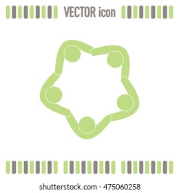 Vector Icon Graphic Teamwork Hug 5 -Group of People