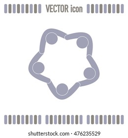 Vector Icon Graphic Teamwork Hug 5 -Group of People
