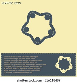 Vector Icon Graphic Teamwork Hug 5 -Group of People