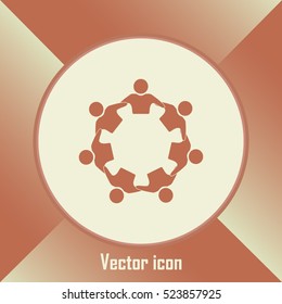 Vector Icon Graphic Teamwork Hug 7 -Group of People