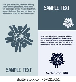 Vector Icon Graphic Teamwork Hug 5 -Group of People