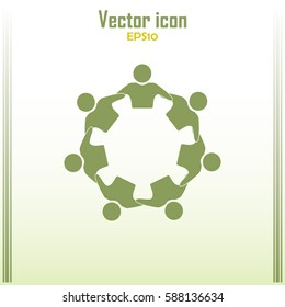 Vector Icon Graphic Teamwork Hug 7 -Group of People