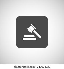 vector icon gray background gavel law legal hammer