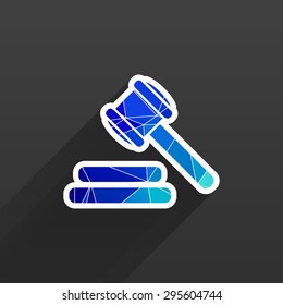 vector icon gray background gavel law legal hammer