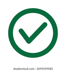 Vektorsymbol eines grünen Checklistenzeichens für Websites und grafische Ressourcen.