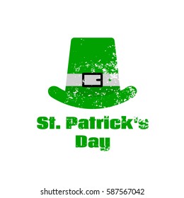 Vector icon green hat for St. Patrick's Day