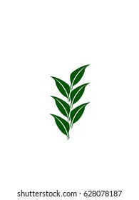 Vector icon of green leaves