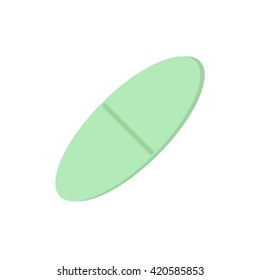 Vector icon of green pill