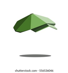 vector. icon. green with shades and shadows. Visor. vintage. retro