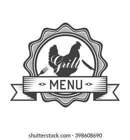 Vector icon grill menu