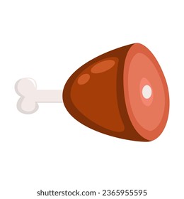 Icono vectorial de la carne a la parrilla, gráfico de diseño vectorial
