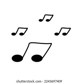 Vector icon group of music note.