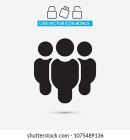 Vector icon a group of people 10 EPS