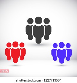 Vector icon a group of people 10 EPS