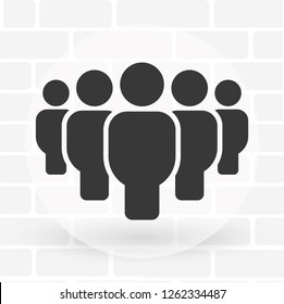 Vector icon a group of people 10 EPS